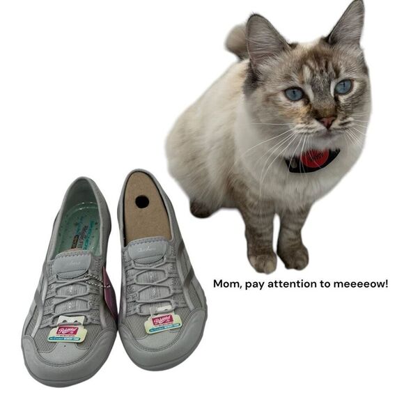 Skechers Women's Relaxed Fit Slip On Sneakers Light Gray Size 8.5 - Picture 11 of 12